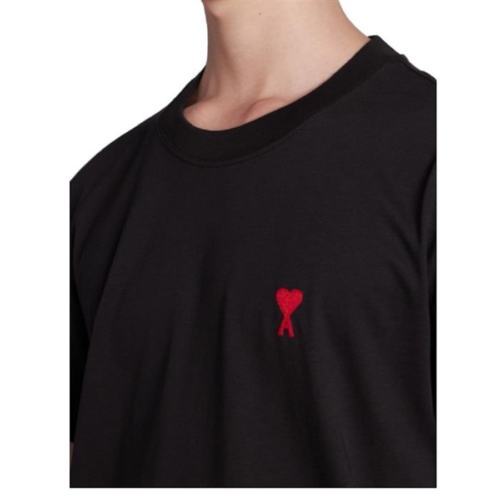 AMI Black Heart Logo Short Sleeve T-Shirt BFHJ108 723
