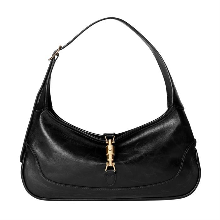 GUCCI Jackie Slim Small Shoulder Bag Black Leather