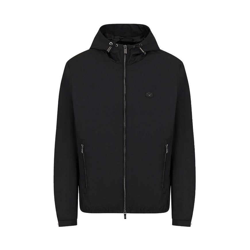 Emporio Armani Water-Repellent Logo Patch Men’s Jacket Black