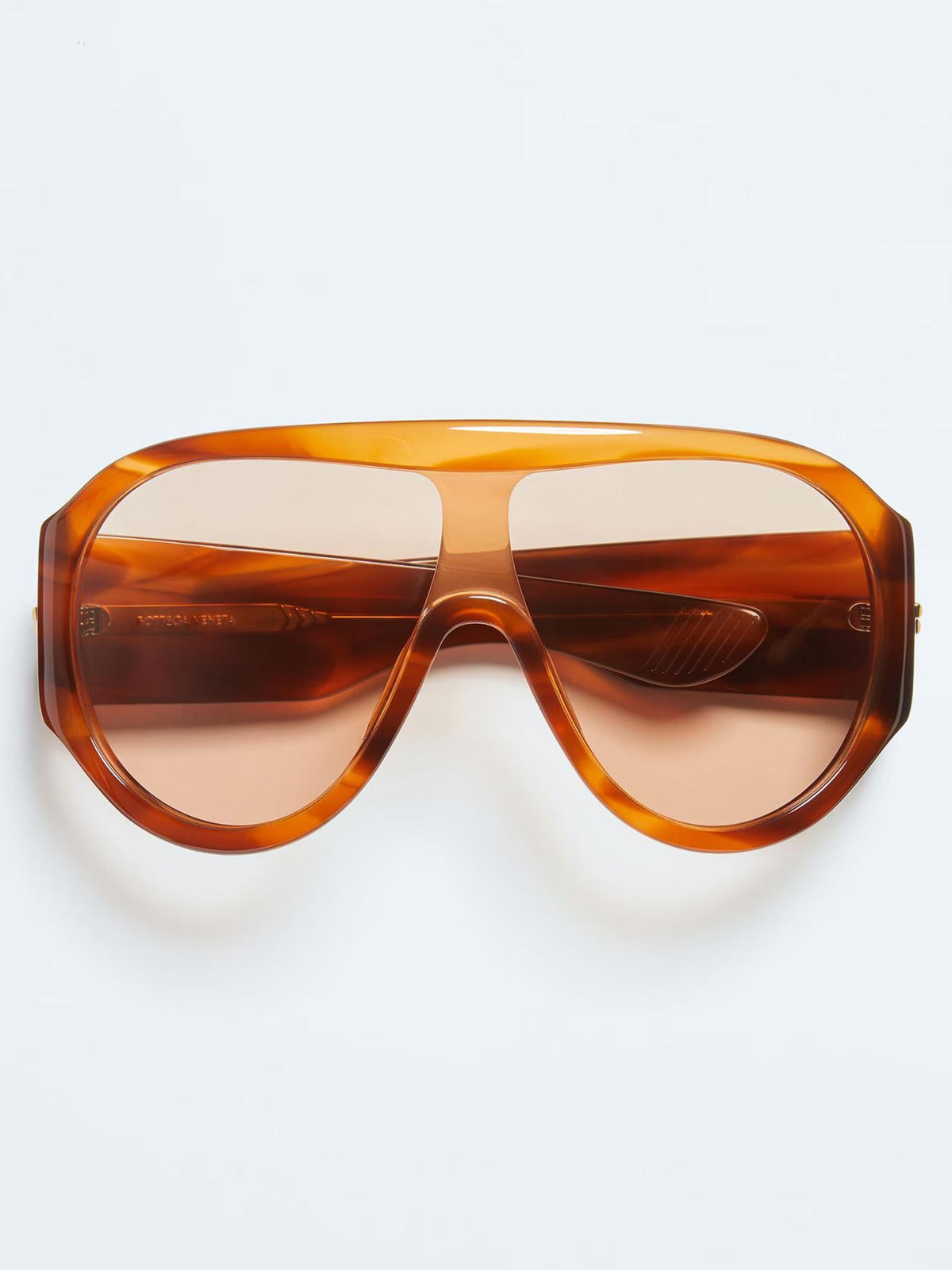 Bottega Veneta Black Acetate Rectangle Sunglasses