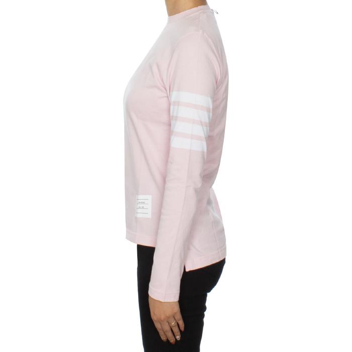 THOM BROWNE Women’s Long Sleeve T-Shirt Navy Cotton