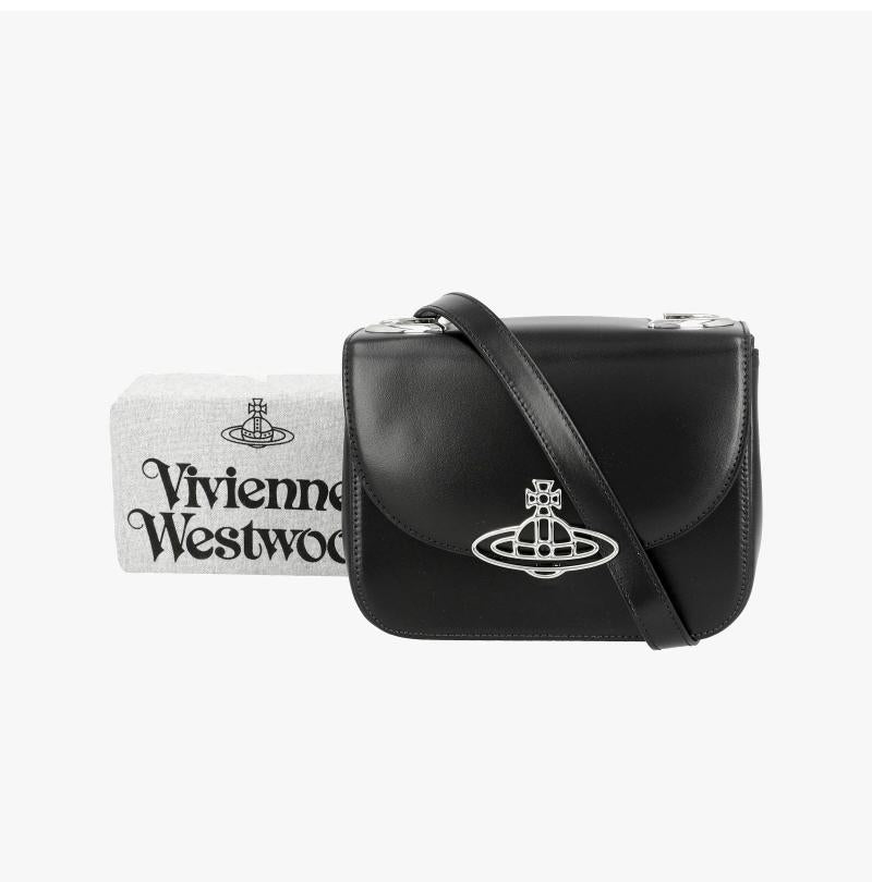Vivienne Westwood Black Leather Crossbody Bag for Women