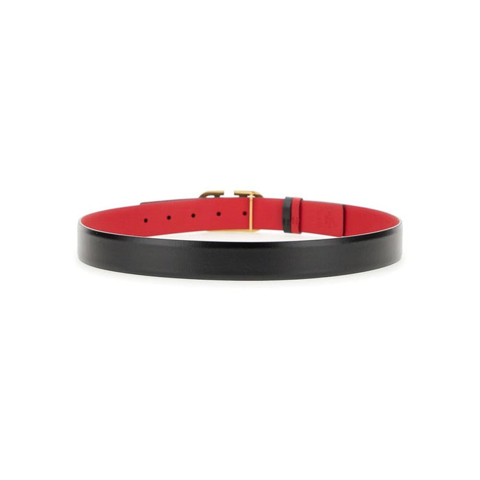 VALENTINO V Logo Reversible Leather Belt for Women