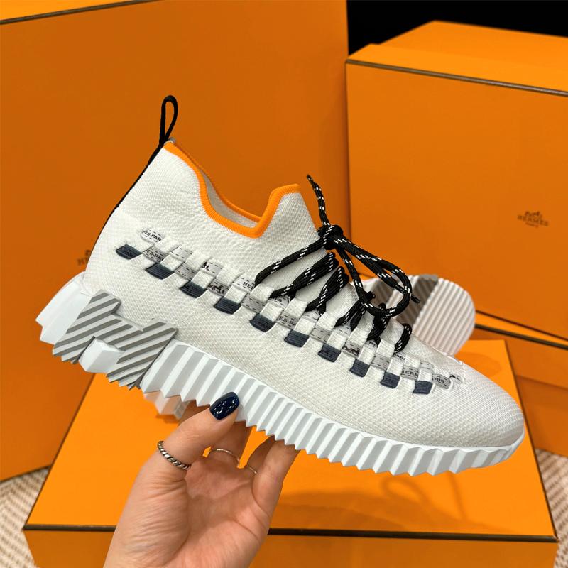 HERMES Flex Slip-On White Low-Top Sneakers
