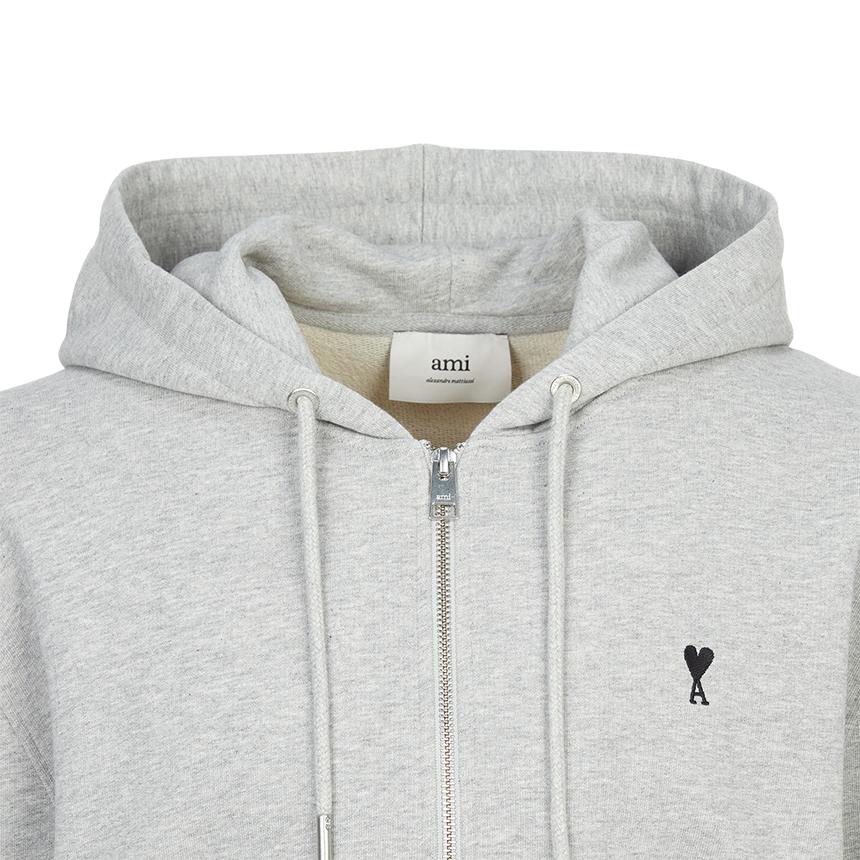 AMI Men’s Hooded Zip-Up Cardigan HSW765 730 0951