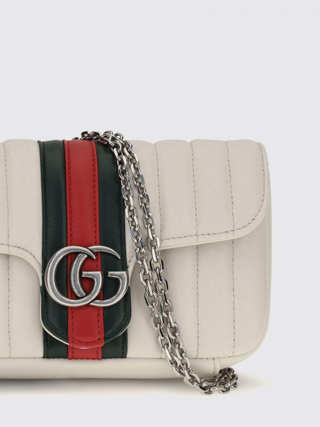 GUCCI Mini Crossbody Bag Women’s Leather Beige Brown