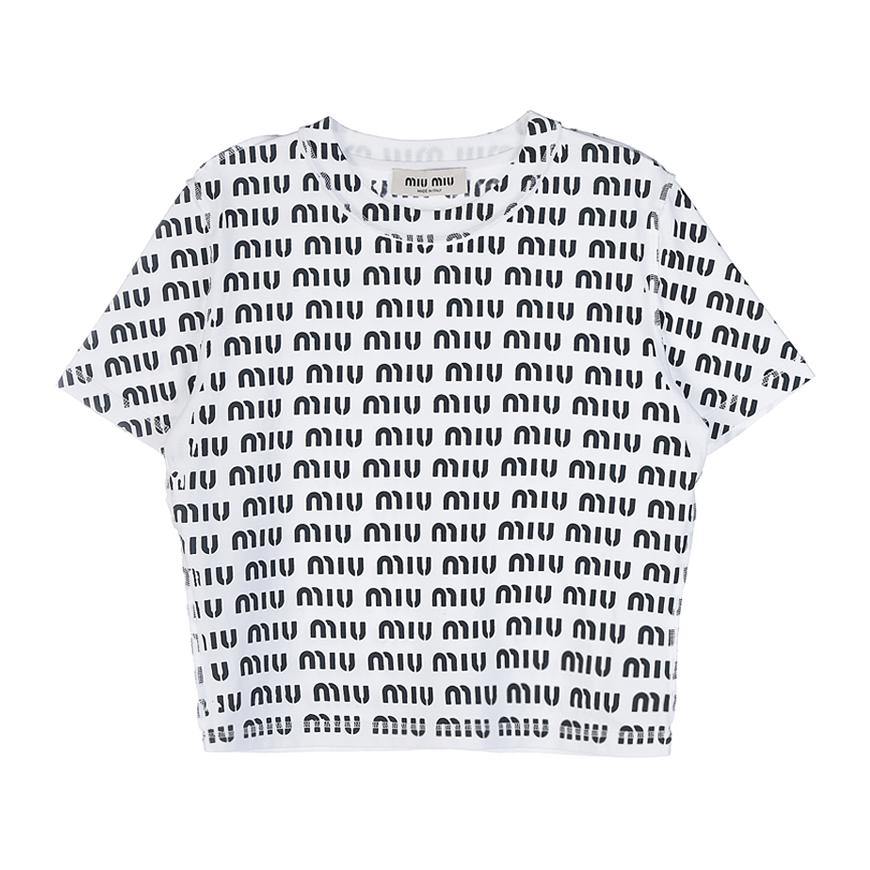 Miu Miu Women’s Printed Cotton T-Shirt MJN450 12P2 F0009
