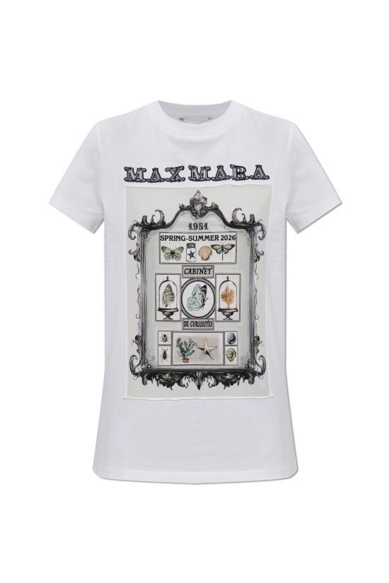 Max Mara Short Sleeve T-Shirt 11941062 020 WHITE DOM