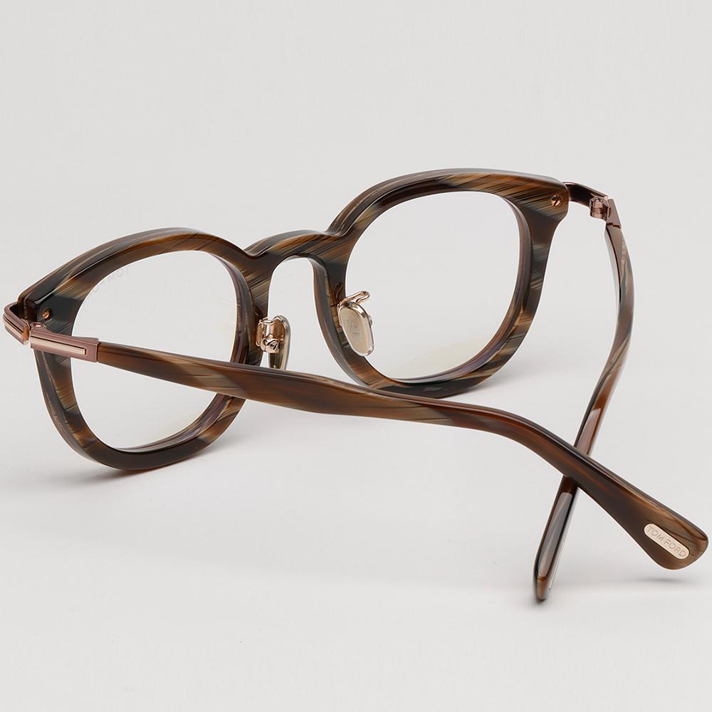 TOM FORD Brown Round Blue Light Blocking Asian Fit Eyeglasses Frame TF6009DB 062
