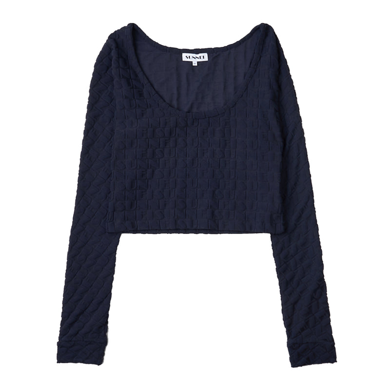 SUNNEI Women’s Jacquard Crop T-Shirt