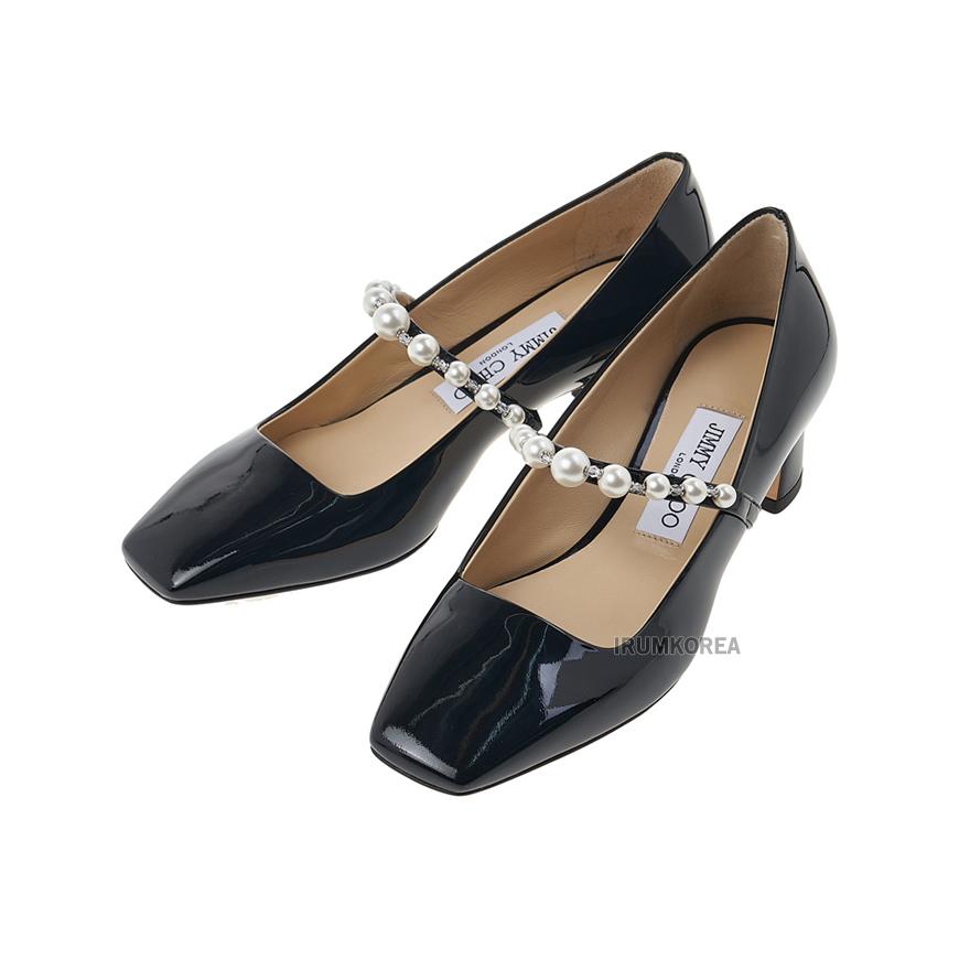 Jimmy Choo Aid Pumps Women’s Heels ADE 45 XKM BLACK WHITE