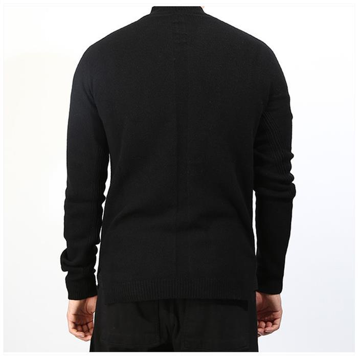 Rick Owens Black Turtleneck Knit Sweater for Men