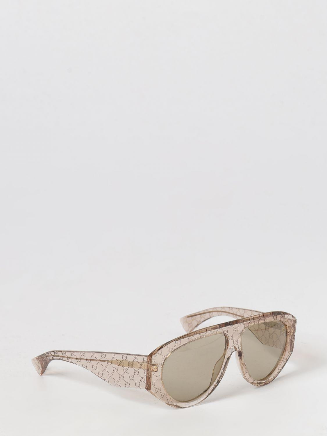 GUCCI Brown Acetate Cat-Eye Sunglasses