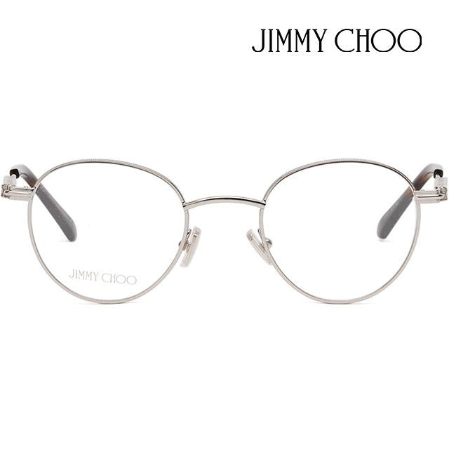 Jimmy Choo Silver Metal Round Eyeglass Frames Unisex JM004 YL7