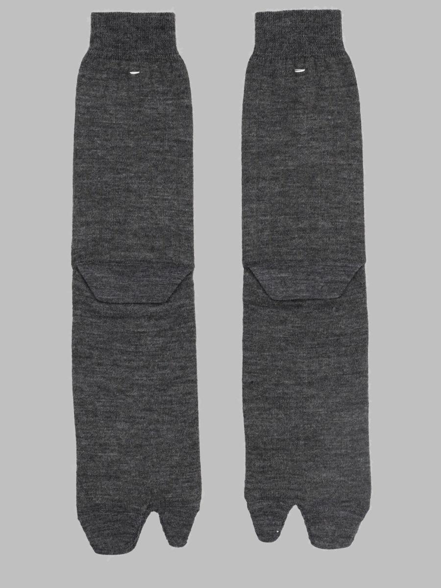 Maison Margiela Black Cotton Crew Socks for Men