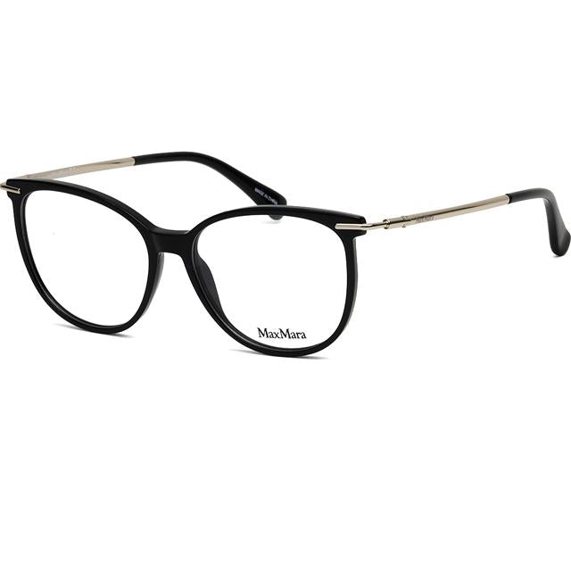 Max Mara Round Black Acetate Unisex Eyeglass Frames MM5050 001