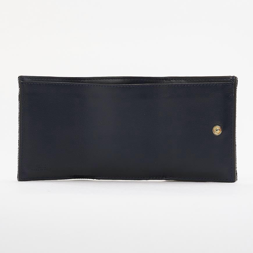 FENDI Baguette Micro Bi-Fold Wallet Women Leather Brown