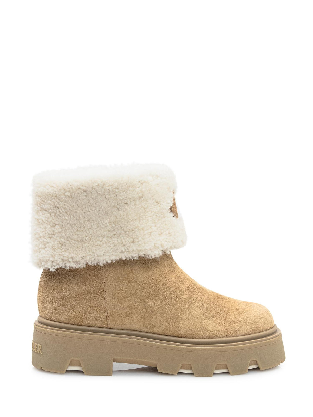Moncler Black Leather Ankle Boots
