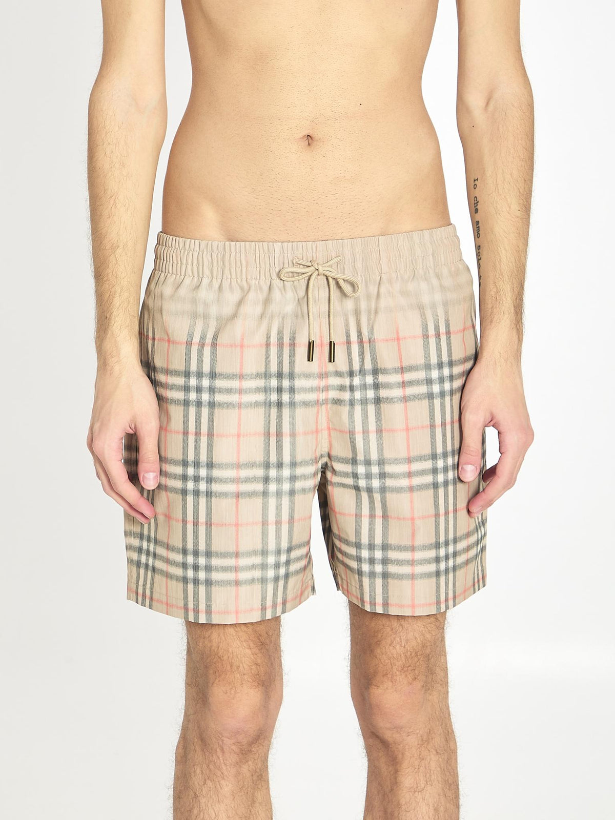 BURBERRY Black Logo Swim Shorts