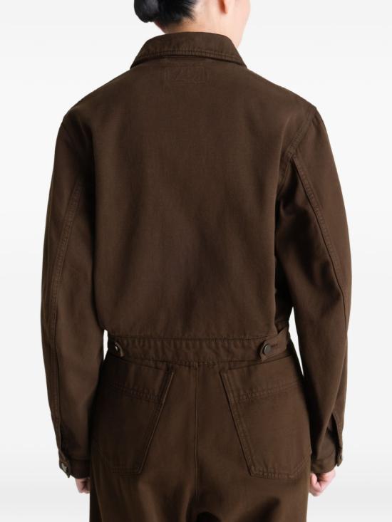 Lemaire Dyed Heavy Broken Twill Cropped Blouson Jack OW1191 LD1068 423 CACAO DOM