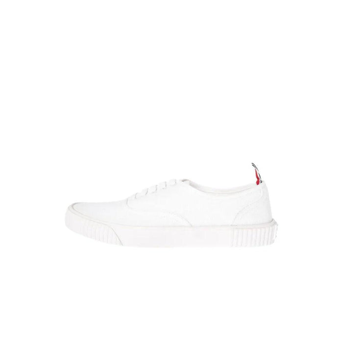 THOM BROWNE Heritage Canvas White Low-Top Men's Sneakers