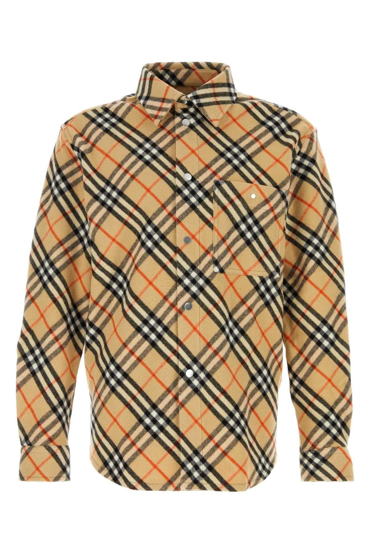 BURBERRY Long Sleeve Button-Down Shirt Men Cotton Black