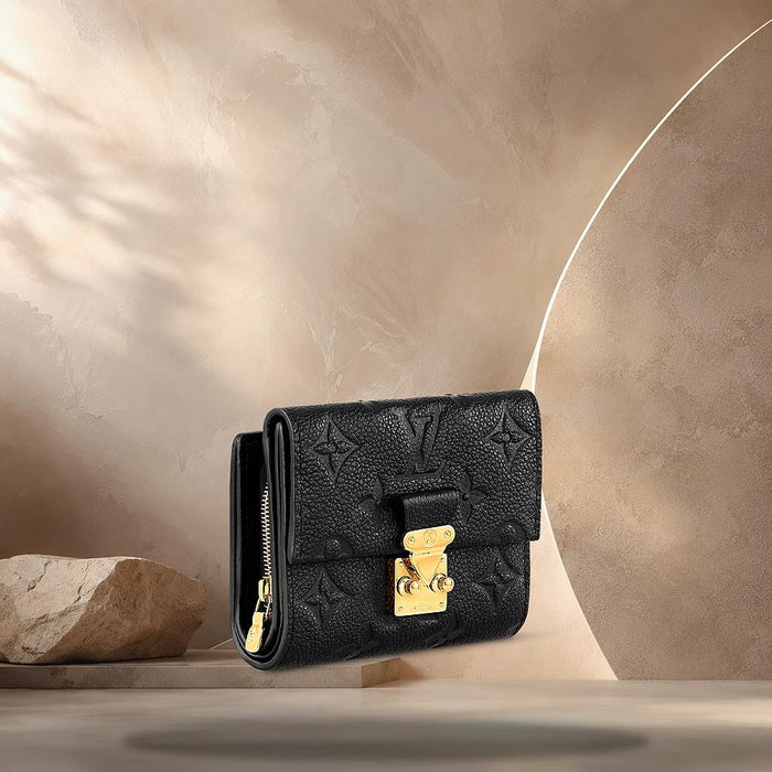 Louis Vuitton Black Monogram Empreinte Compact Wallet