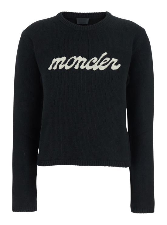 Moncler Black Wool Cashmere Crewneck Sweater 9C00004 M4281 999