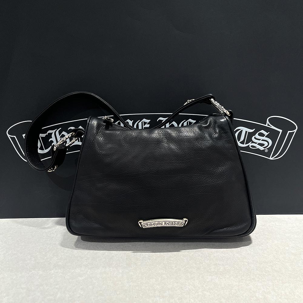 Chrome Hearts Chicken Nugget Leather Shoulder Bag Black Women