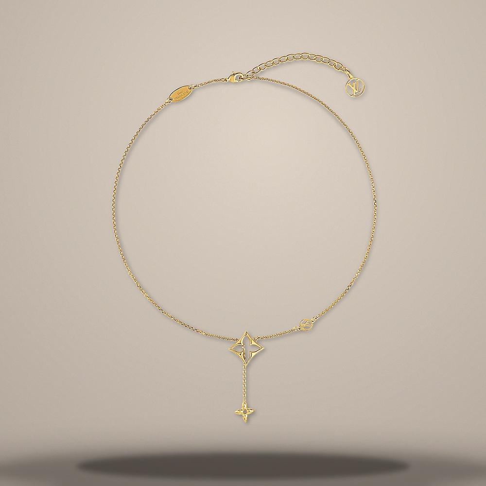 Louis Vuitton LV Flowergram Adjustable Necklace Gold-Tone Z2886U