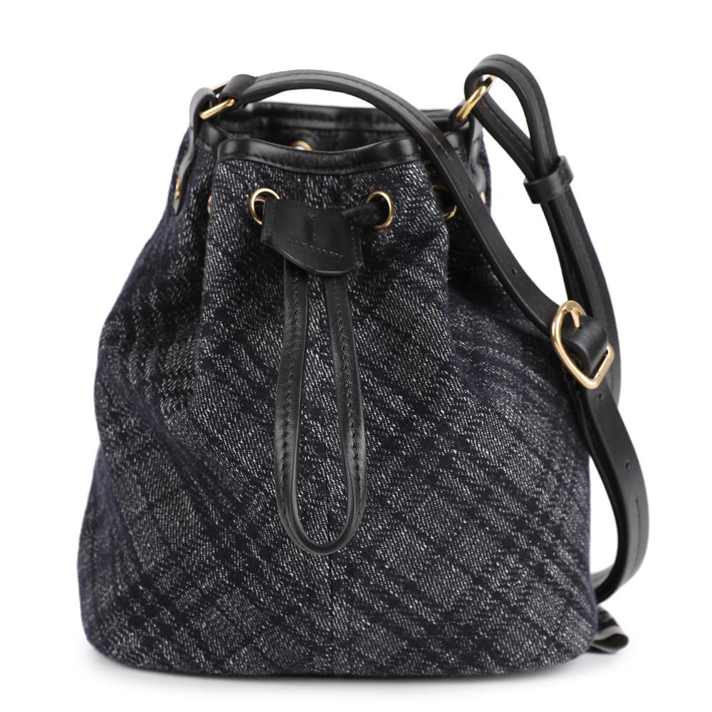 BURBERRY Drawstring Denim Bucket Tote Bag 8111940