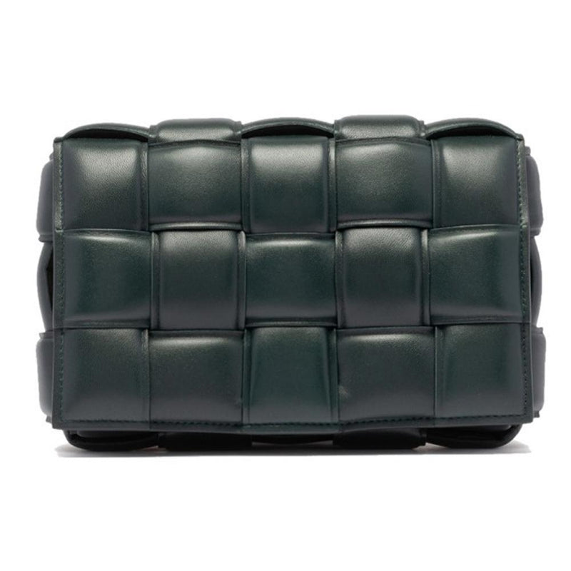 Bottega Veneta Maxi Intrecciato Leather Crossbody Bag Green