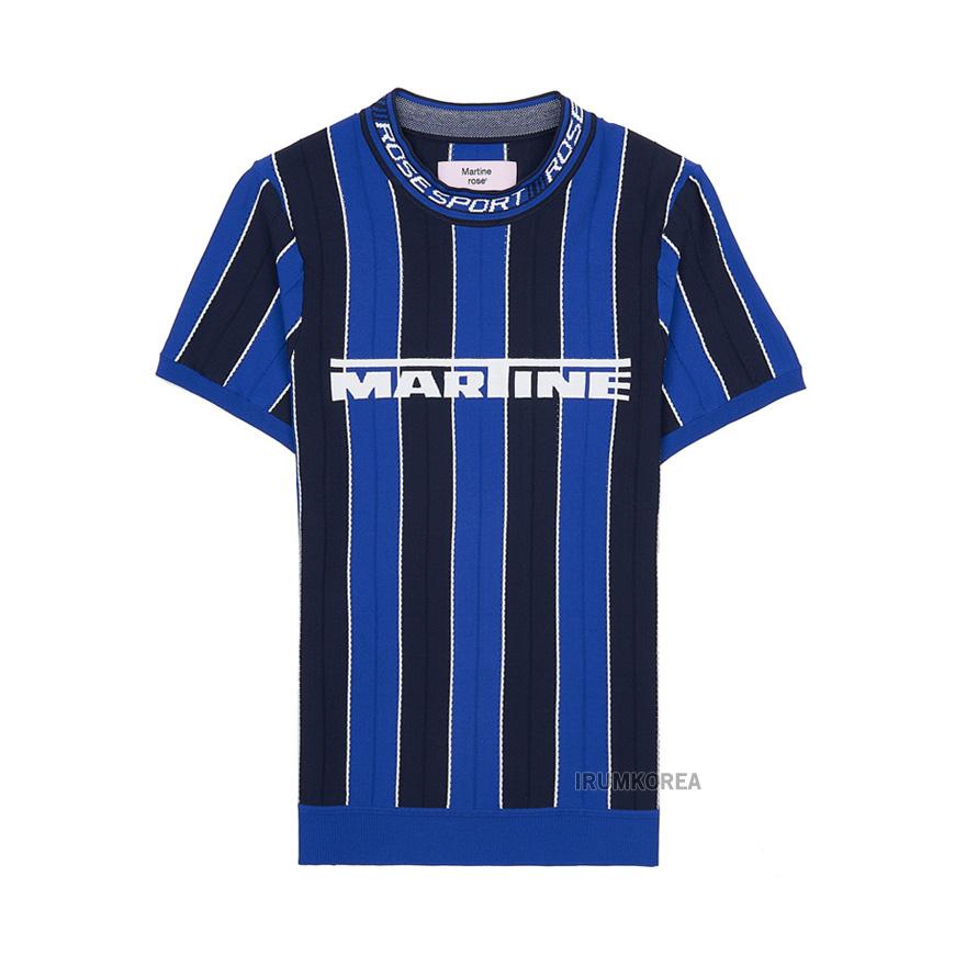 MARTINE ROSE Men’s Logo Print T-Shirt 959YA12500 BLU