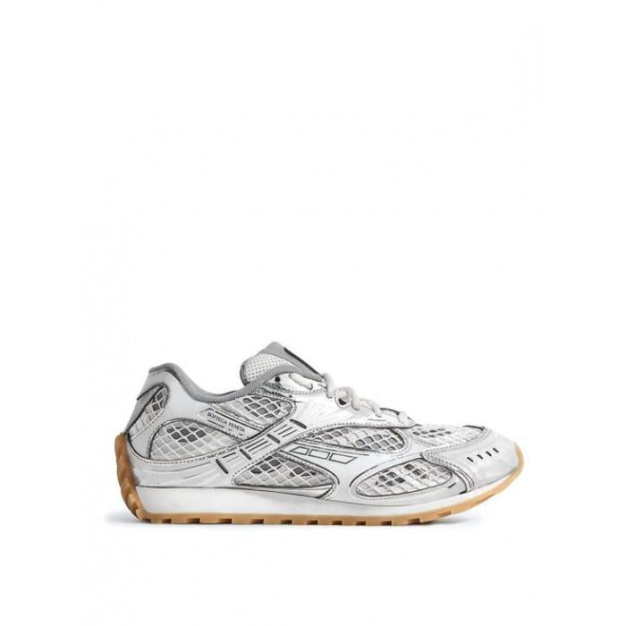 Bottega Veneta Orbit Low-Top Sneakers Gray Leather