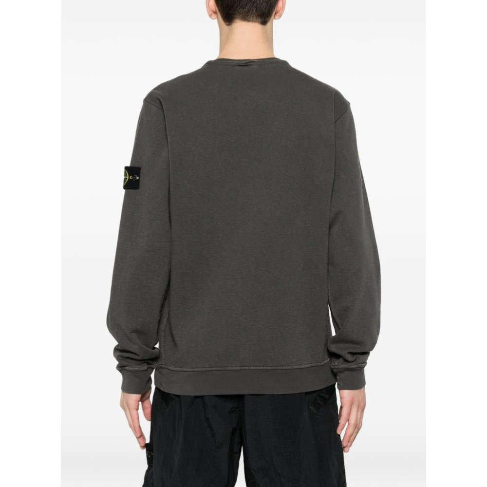 STONE ISLAND Dark Gray Woven Patch Sweatshirt Unisex