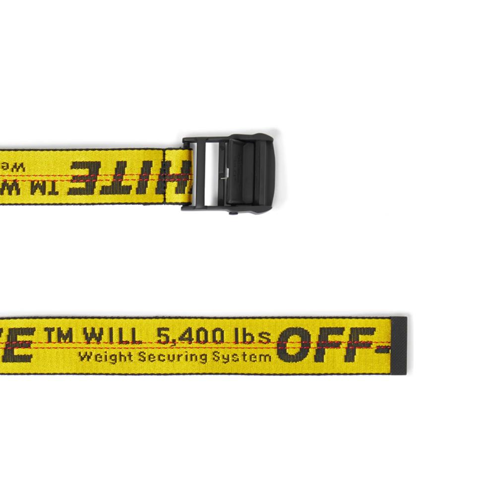 OFF WHITE Industrial Logo Belt Yellow OMRB039 R2064 7001 6000