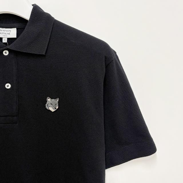 Maison Kitsune Fox Head Logo Pique Short Sleeve Polo Shirt P199