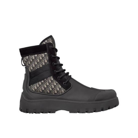 DIOR Leather Combat Boots for Men 3BO315ZYH961 BLACK DOM
