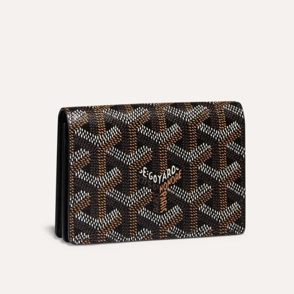 GOYARD Goyardine Canvas Card Holder Unisex Business Card Wallet