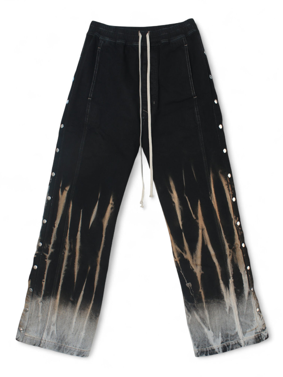Rick Owens DRKSHDW Black Denim Pusher Pants Joggers DU02D2393 BSUN 0983