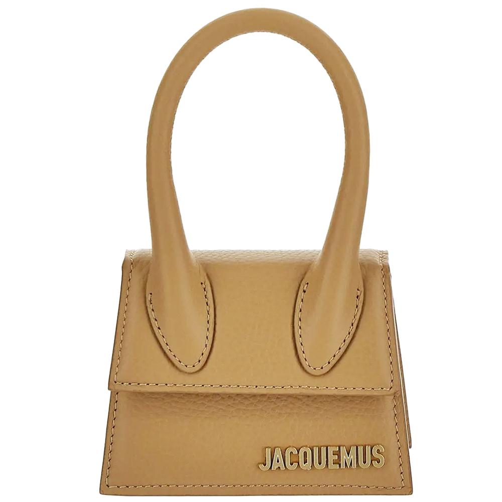 JACQUEMUS Gold Logo Le Chiquito Mini Crossbody Bag