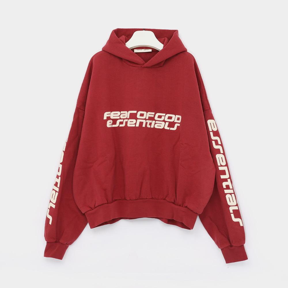 Fear of God Essentials Crop Printed Logo Sweat Hoodie Men 192 HO256901 F