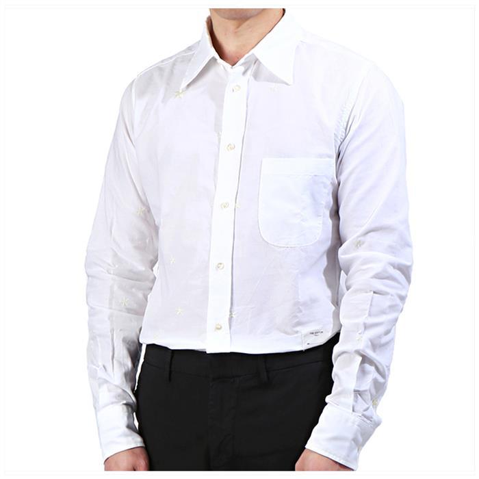 The Editor Star Embroidered Classic Long Sleeve Shirt 1309T2 4865 01