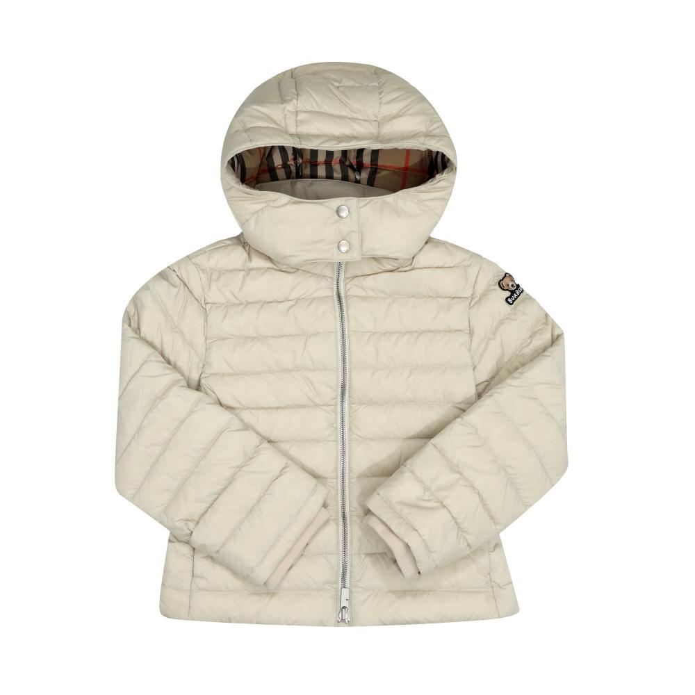 BURBERRY Thomas Bear Logo Patch Hooded Girls Down Jacket 8109349 A2015