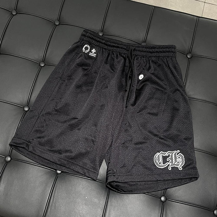 Chrome Hearts Black Stadium Jersey Mesh Shorts Unisex