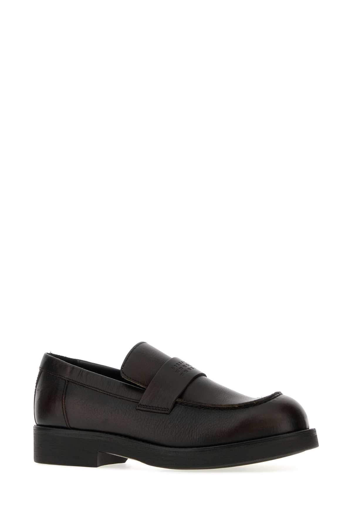 Maison Margiela Black Leather Loafers for Men