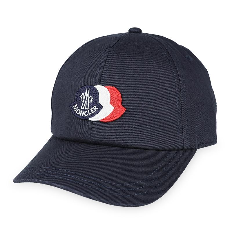 Moncler Tricolor Logo Patch Navy Baseball Cap Men’s 3B00051 0U618 776