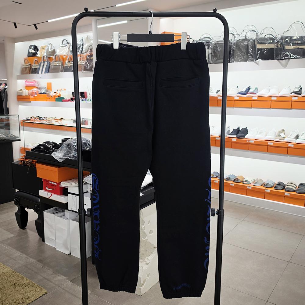 Chrome Hearts Blue Horseshoe Logo Slit Elastic Waist Sweatpants Men