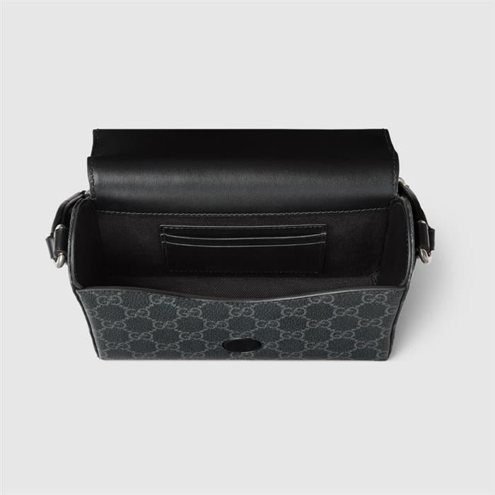 GUCCI Horsebit 1955 Mini Crossbody Bag Black Leather