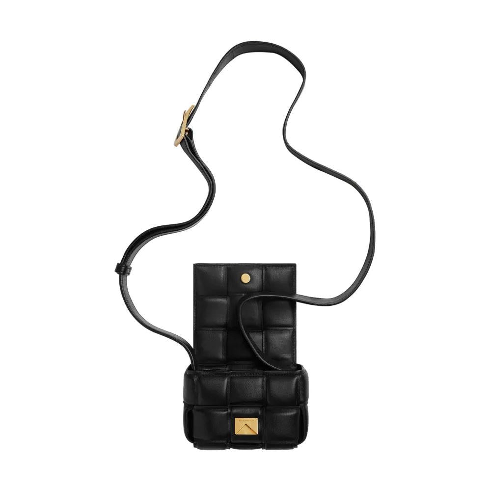 Bottega Veneta Padded Cassette Mini Black Women’s Crossbody Bag